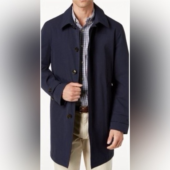 NWT Lauren Ralph Lauren Men's Stanza Classic Fit Raincoat Navy 36R